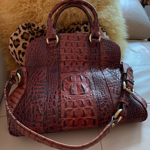 Brahmin Flaire Pecan Melbourne Shoulder/Satchel Handbag - Picture 3 of 14